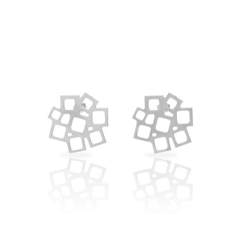 Square to Square Stud Earrings - 3001007