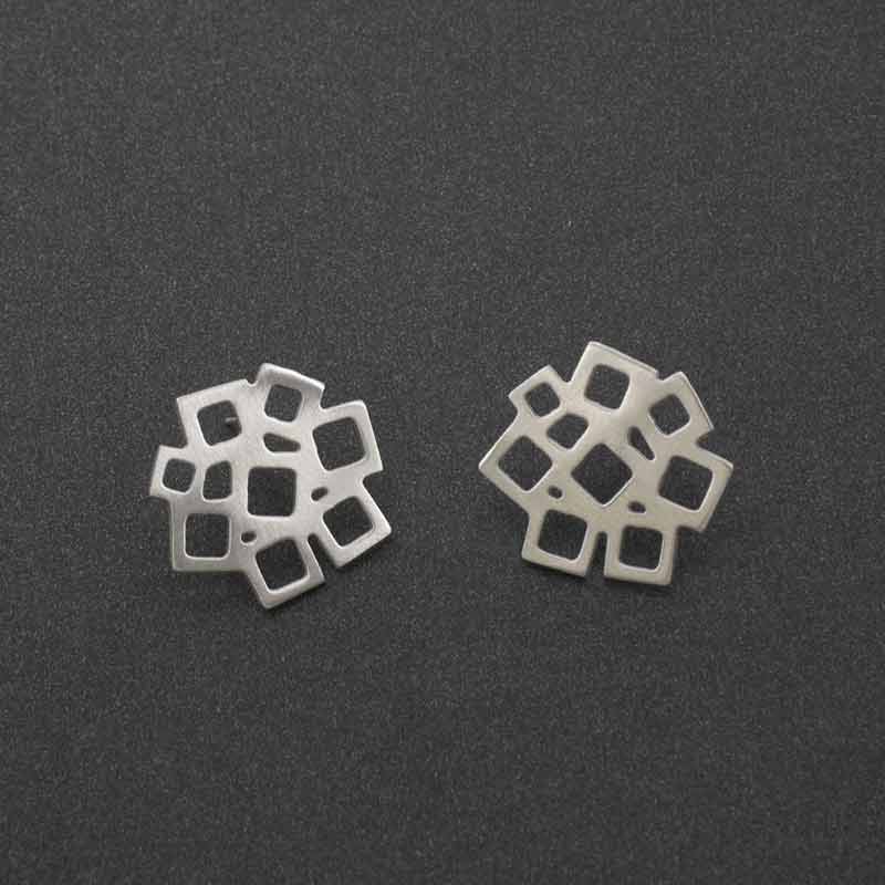 Square to Square Stud Earrings - 3001007