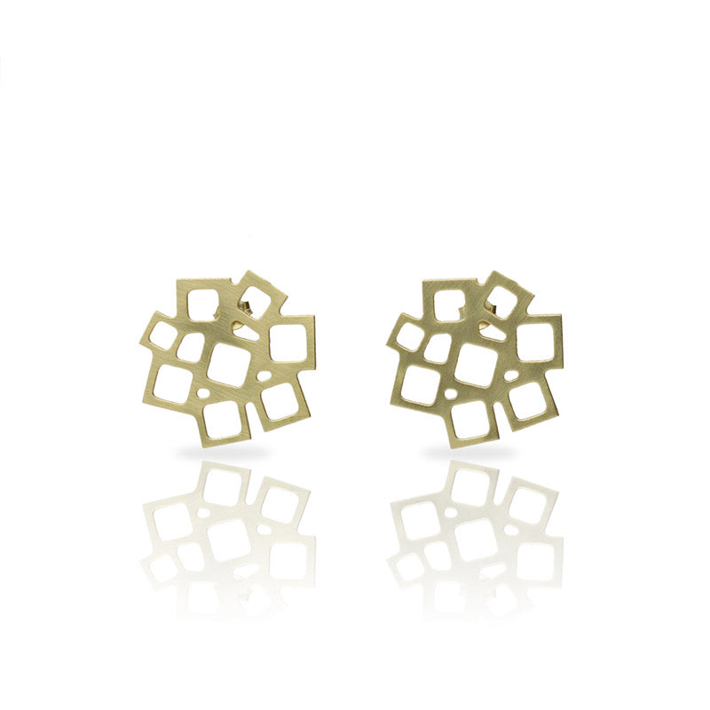 Square to Square Stud Earrings - 3001008