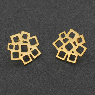 Square to Square Stud Earrings - 3001008