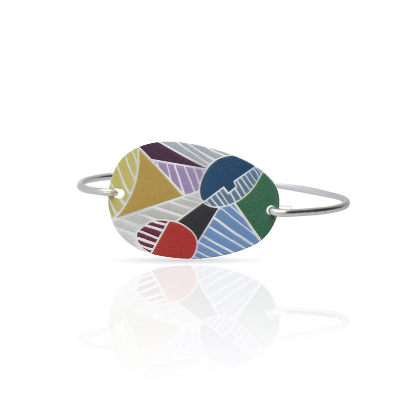 Cubism Silver Bangle - 3035009