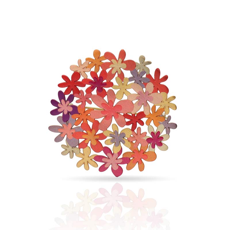 Orange Bouquet Brooch - 3036012