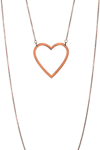 Lauria Heart Rose Gold Necklace - 220398