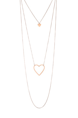 Lauria Heart Rose Gold Necklace - 220398