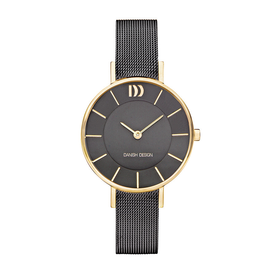 Rømø gold plated grey stainless steel mesh watch - DDIV70Q1167