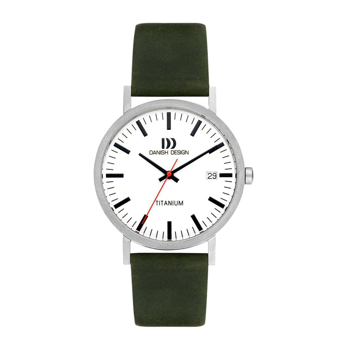 Rhine titanium white & dark green large watch - DDIQ28Q1273