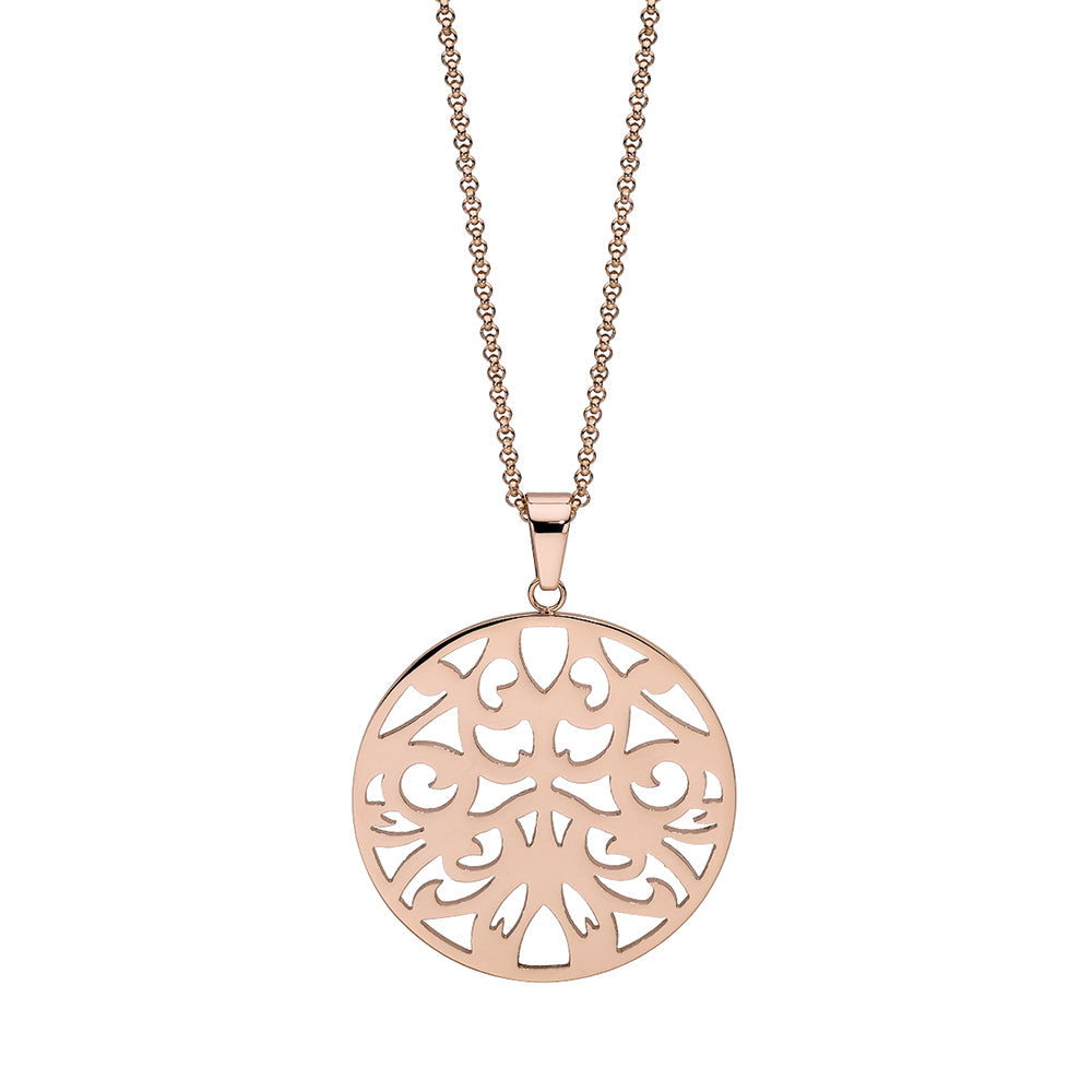 Cascia Flower Rose Gold Necklace - 220341