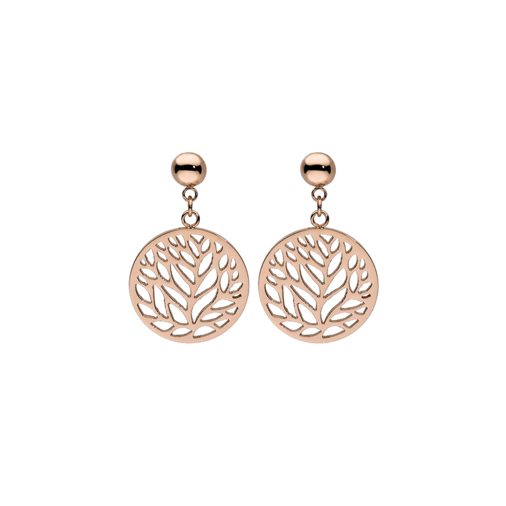 Cascia Tree Rose Gold Earrings - 301576