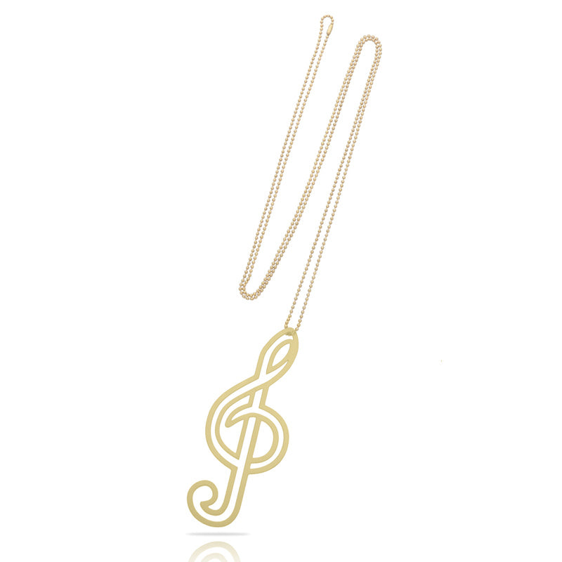 Treble Clef Large Gold Pendant - 3062006