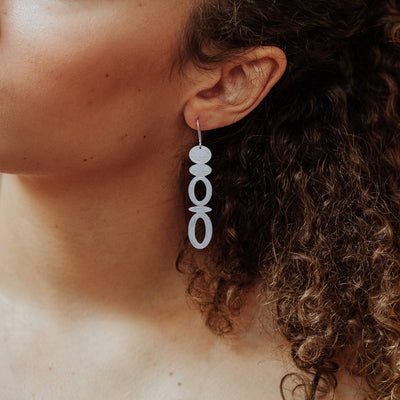 Opera Large Silver Earrings - 3063001