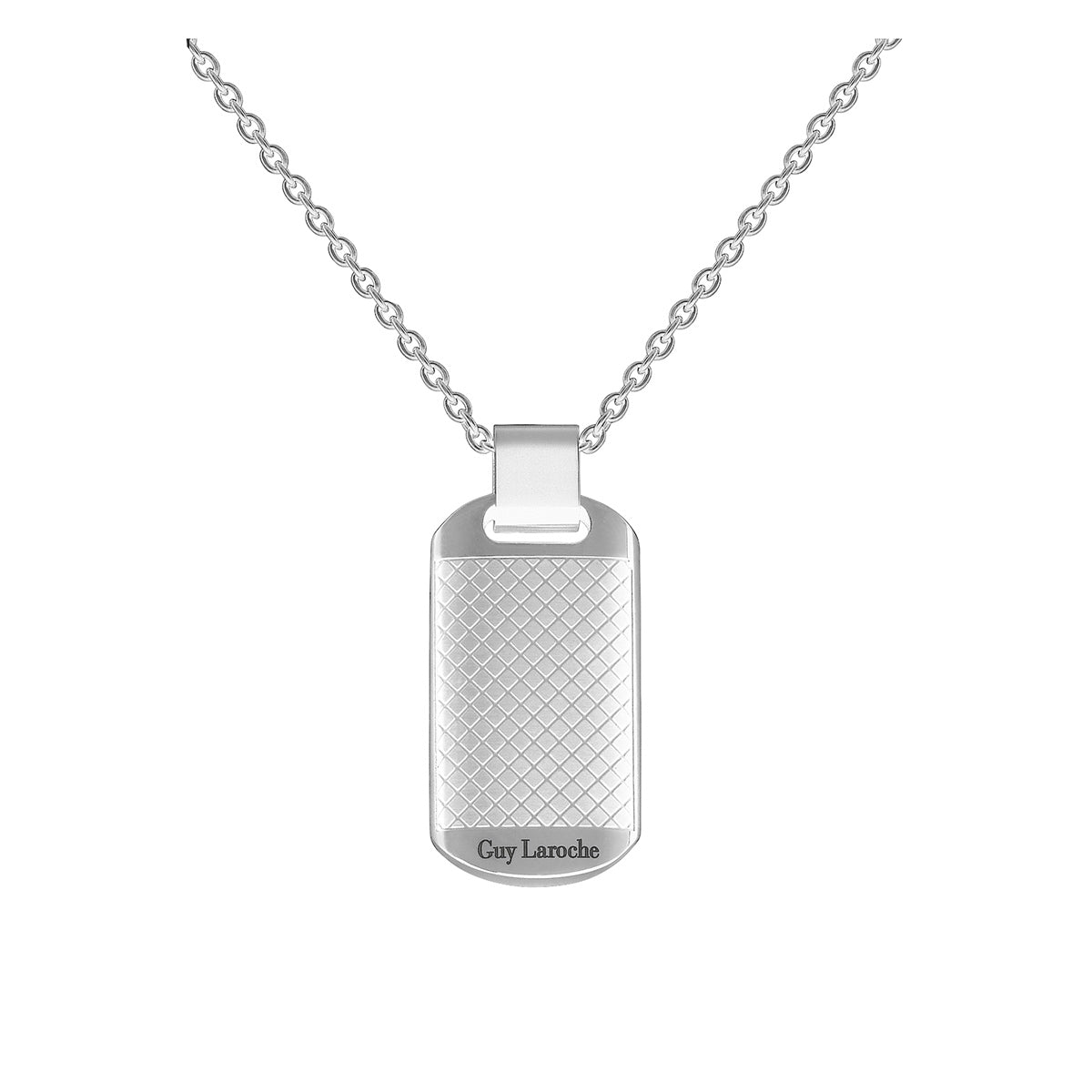 Stainless steel patterned pendant - stainless steel chain - GL4TL505A