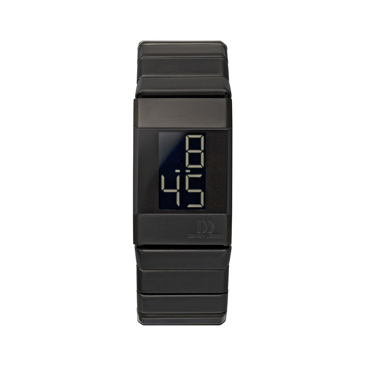 Rectangle digital black ion plated stainless steel watch - DDIV64Q641