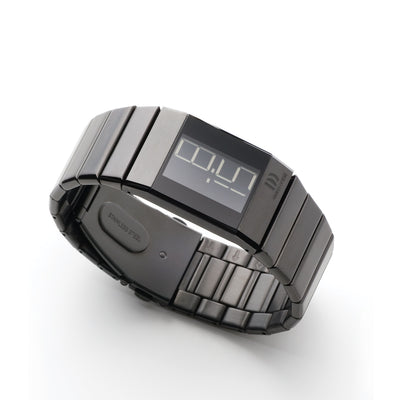 Rectangle digital black ion plated stainless steel watch - DDIV64Q641