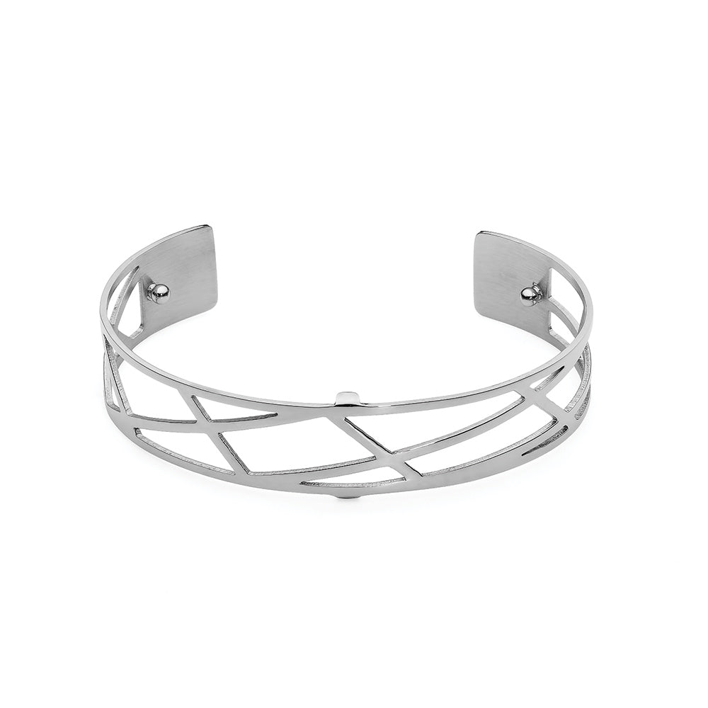 Geometric Narrow Stainless Steel Bracelet - 186506