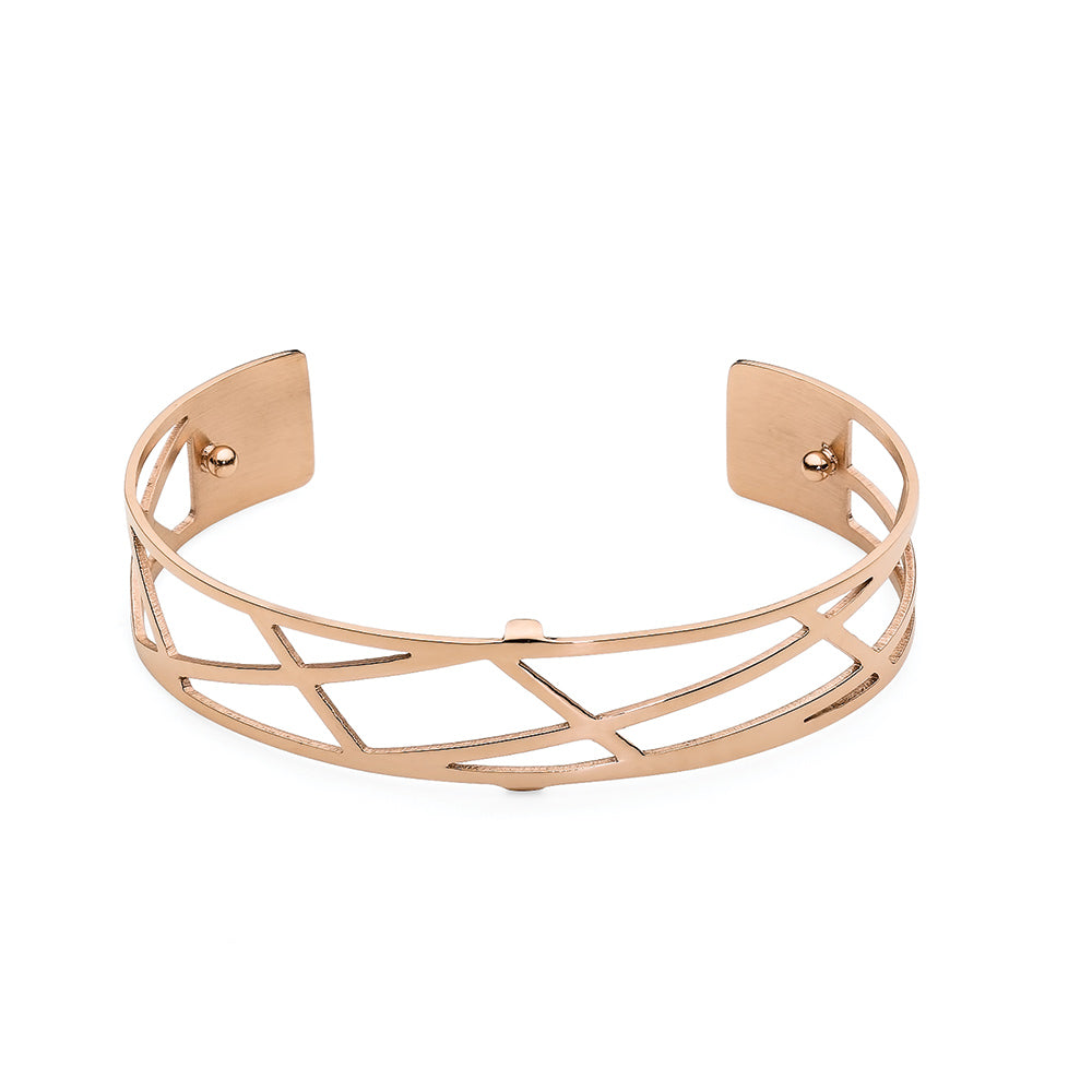 Geometric Narrow Rose Gold Bracelet - 186507