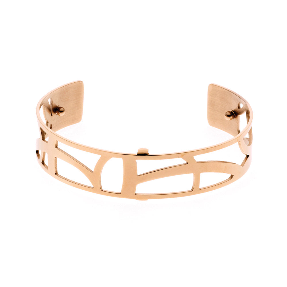 Fluid Narrow Rose Gold Bracelet - 186538