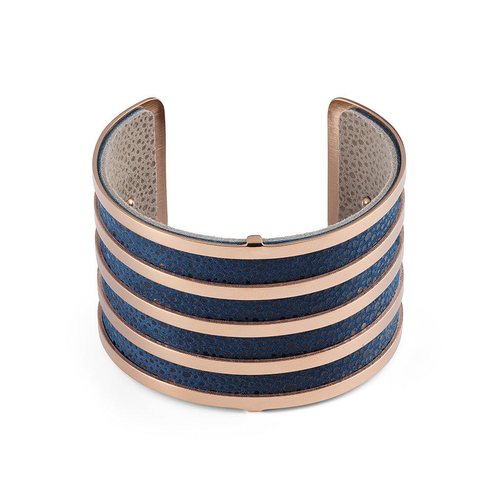 Stripe Wide Rose Gold Bracelet - 186509