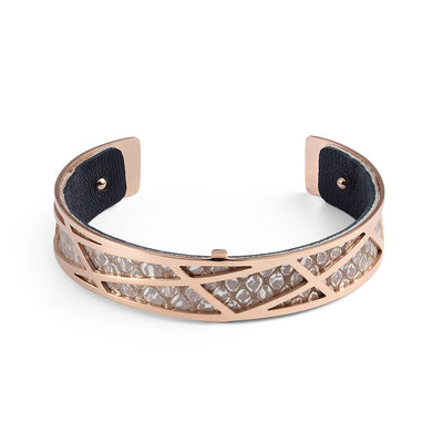 Geometric Narrow Rose Gold Bracelet - 186507