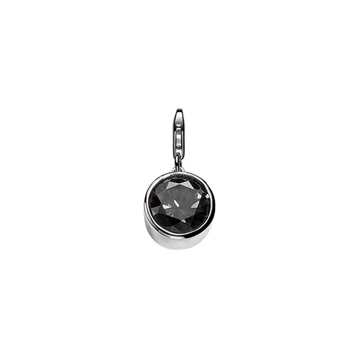 Crystal Black Pendant Charm - Black - ZCH121Z