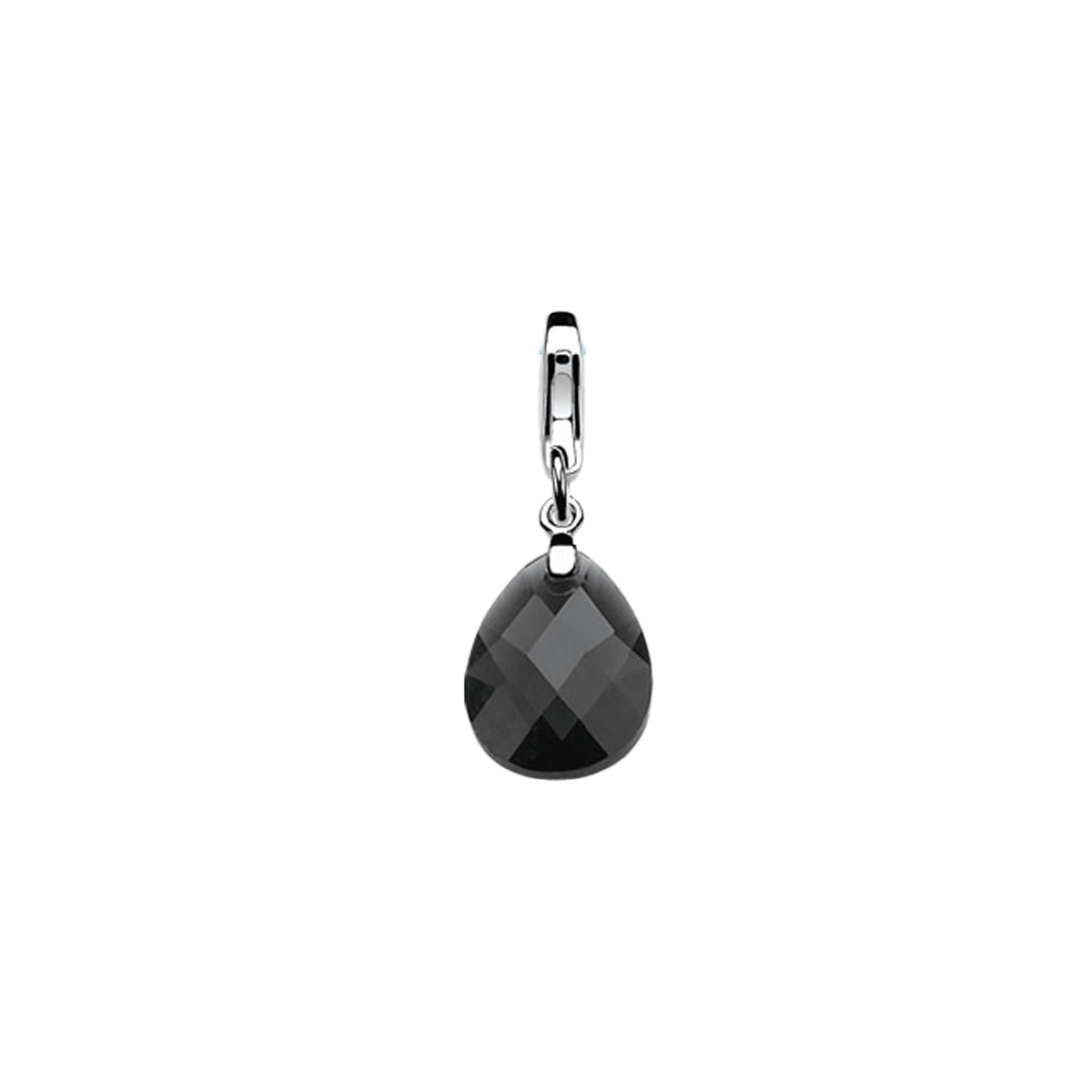 Crystal Tear Drop Charm - Black - ZCH153