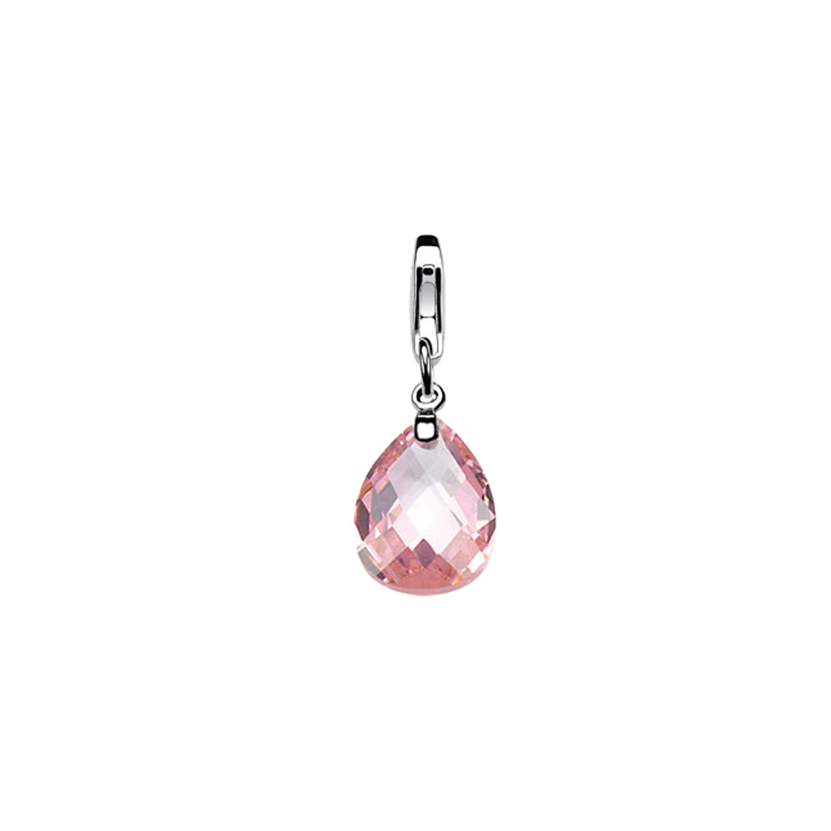 Crystal Tear Drop Charm - Pink - ZCH157