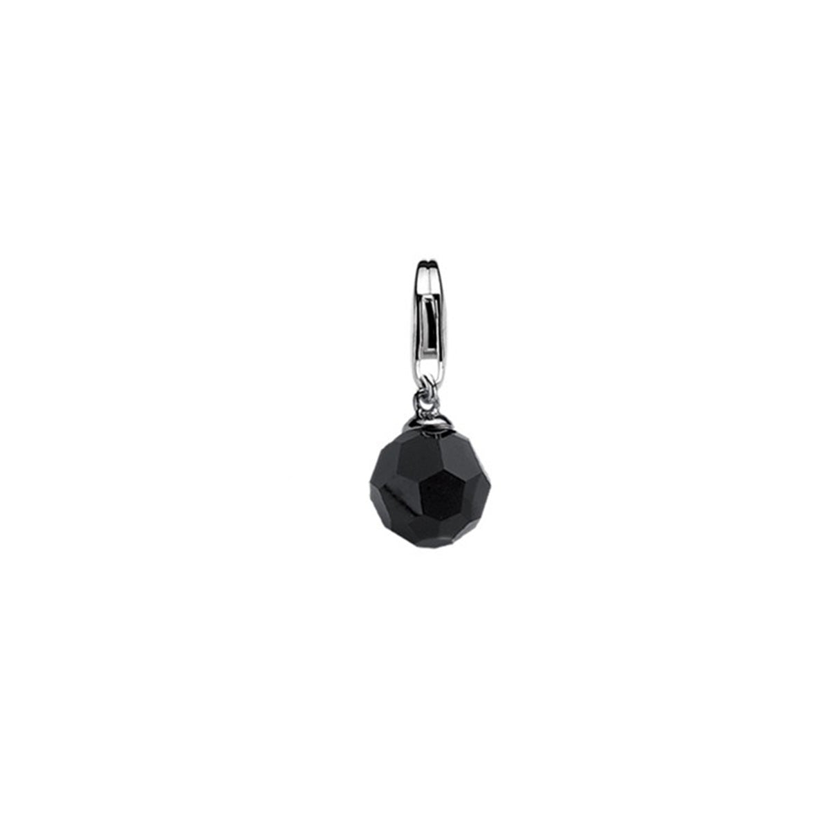 Crystal Black Bead Charm - Black - ZCH205