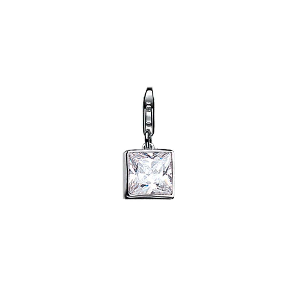 Crystal Square Charm - White - ZCH250Z