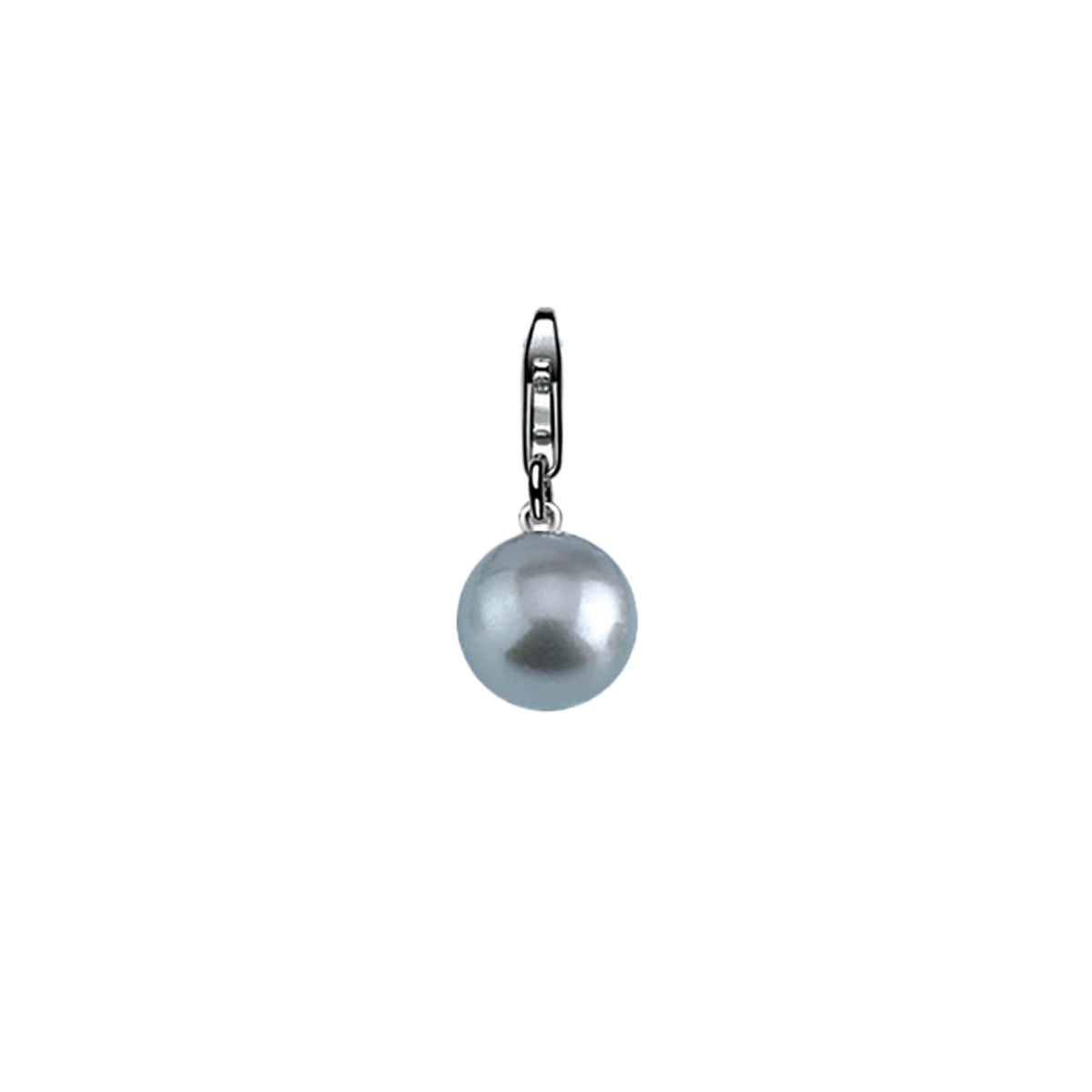 Silver Pearl Charm - Grey - ZCH67