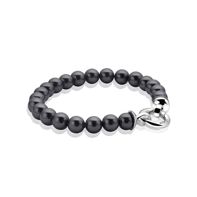 Pearl Bead Bracelet Strand - Black - ZIA401ZP