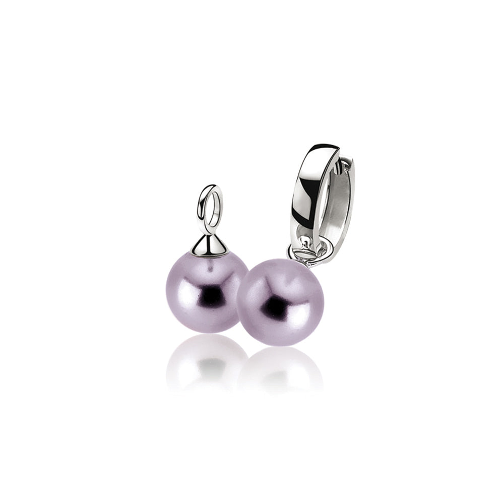 Earring Pendants- Purple Pearl - ZICH266P