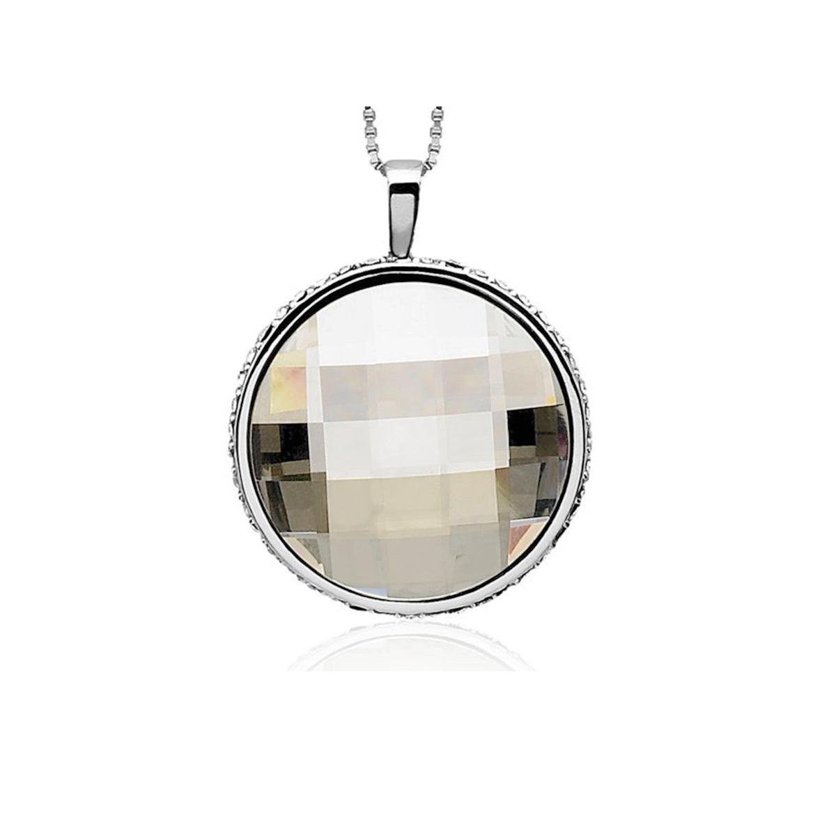 Double Sided Large Pendant- Black & White - ZIH628