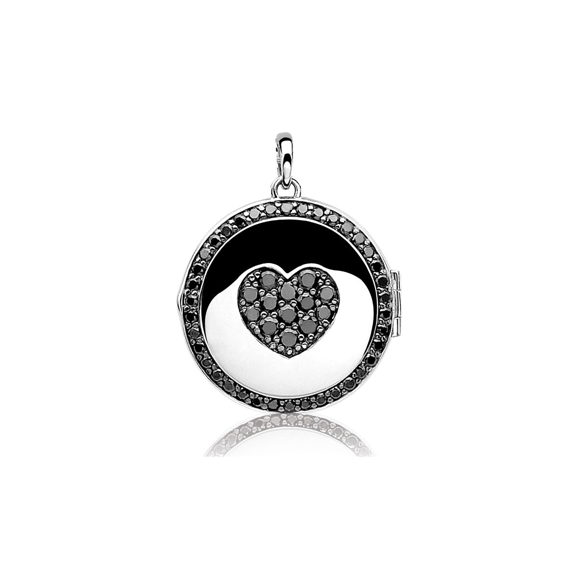 Double CZ Heart Locket - ZIH724