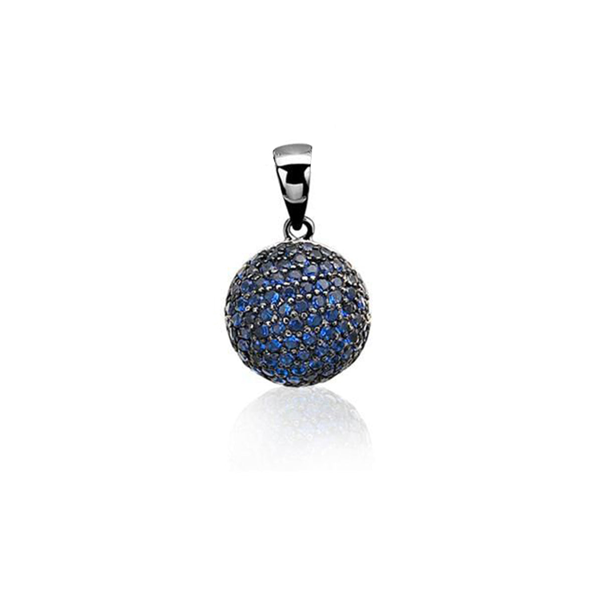 Sphere CZ Pendant - Blue - ZIH915B