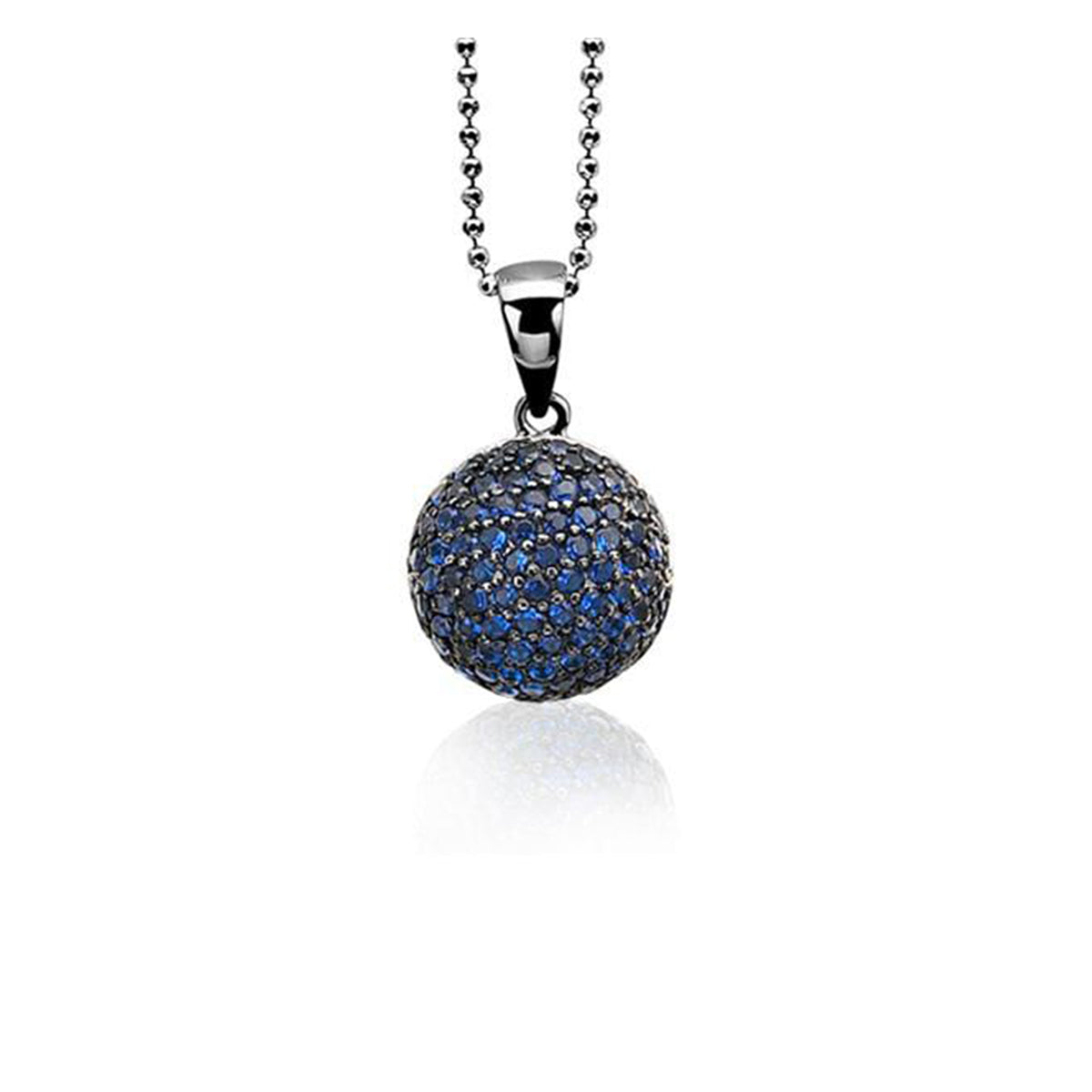 Sphere CZ Pendant - Blue - ZIH915B