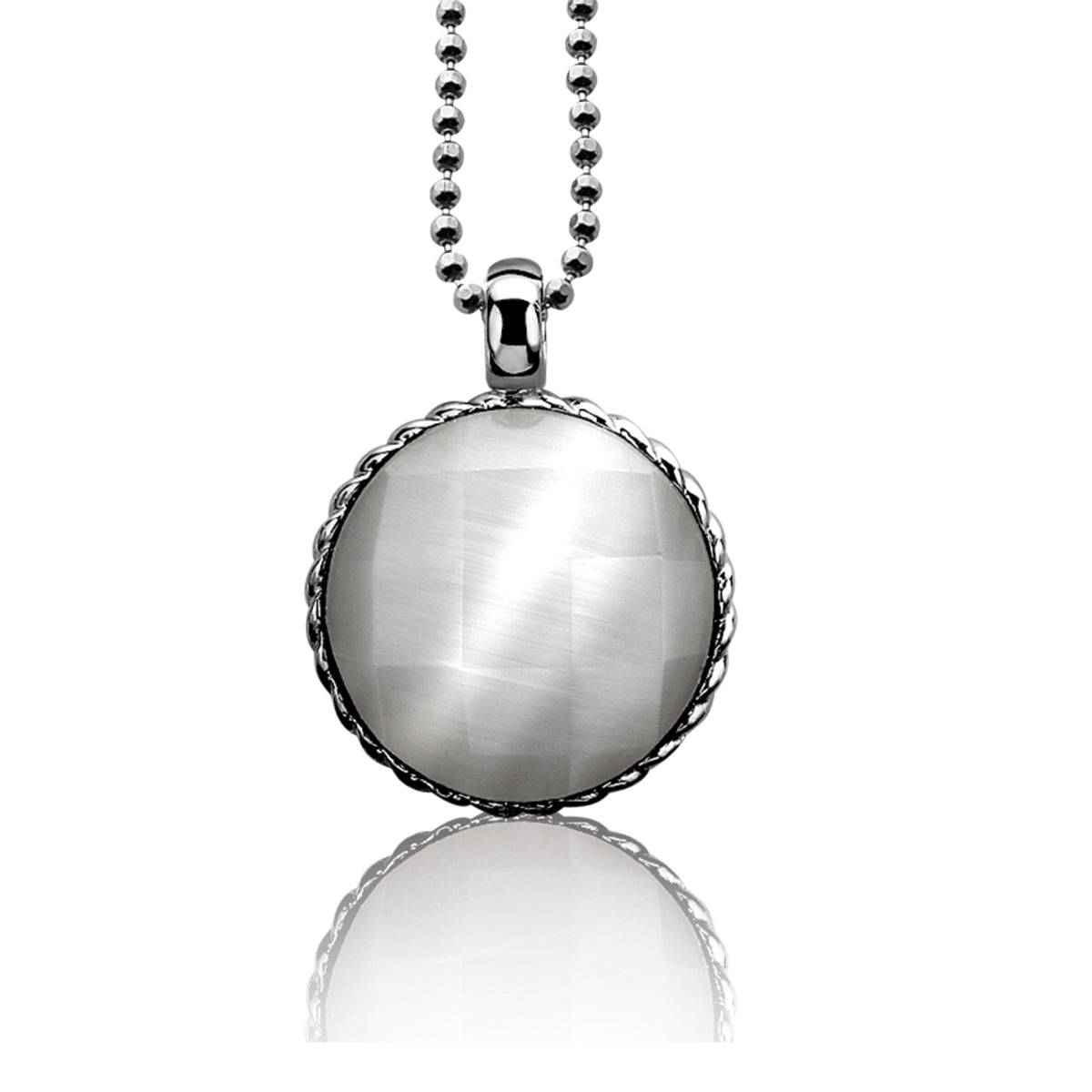 Double Sided Large Pale Grey Pendant - ZIH944