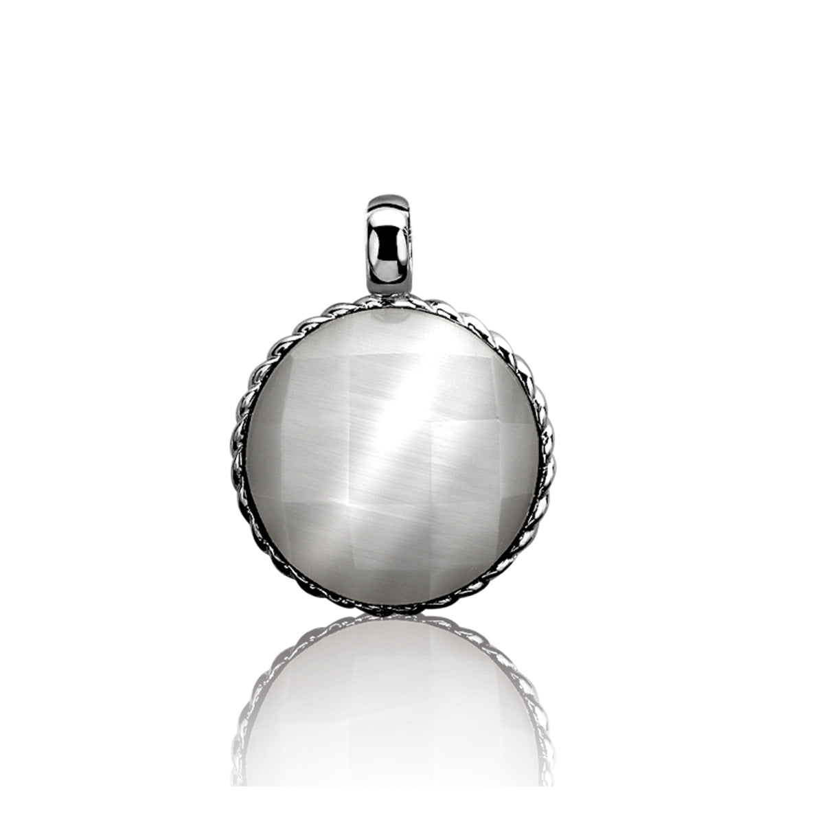 Double Sided Large Pale Grey Pendant - ZIH944