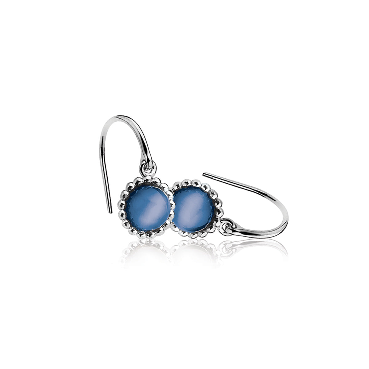 Cats-Eye Drop Earrings - Blue - ZIO793B