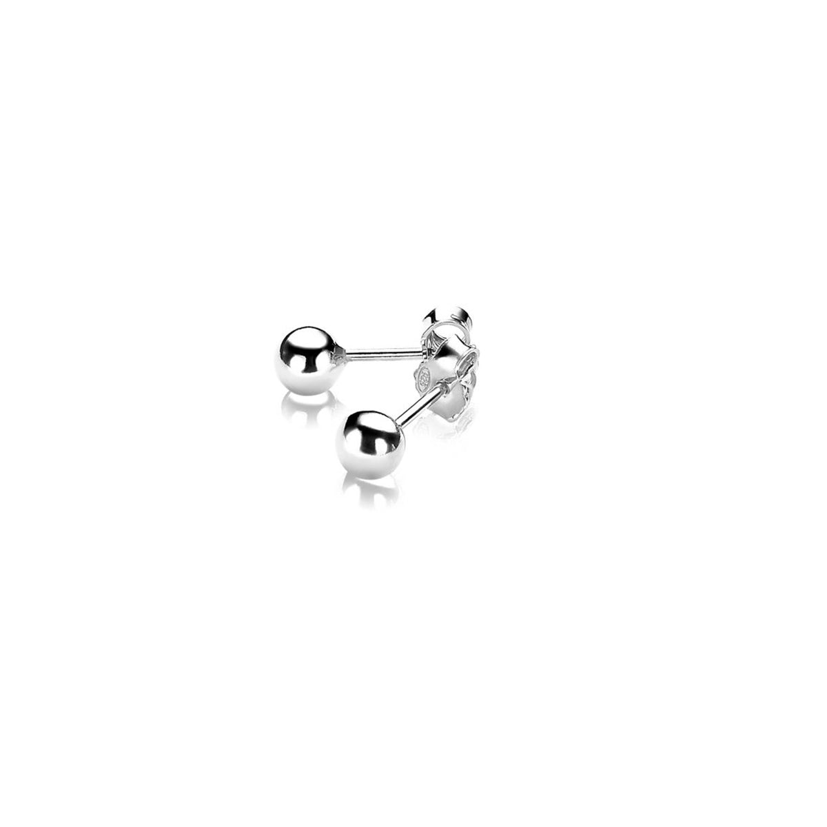 Silver Ball Earring Studs - ZIO807