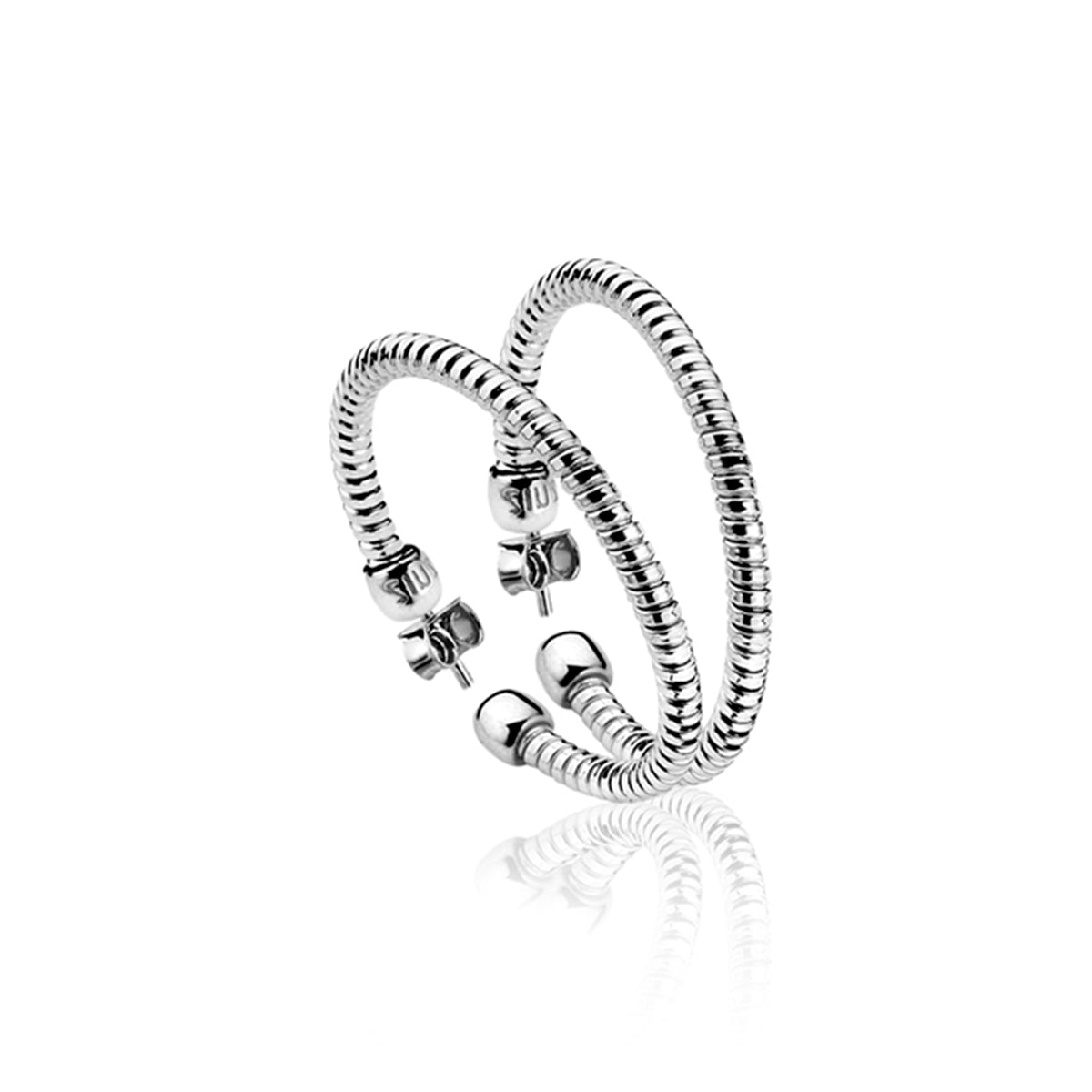 Silver Hoop Earrings - ZIO904