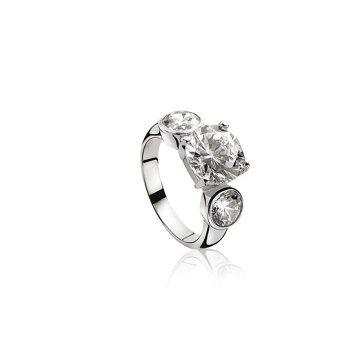 Silver CZ Ring - White - ZIR462W