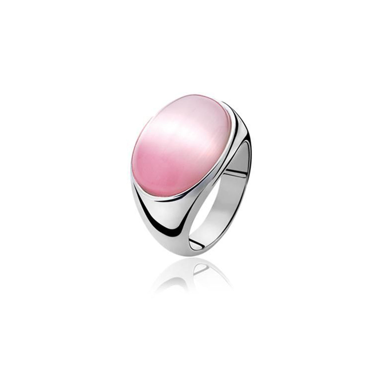 Shaped Cats-Eye Ring - Pink - ZIR672