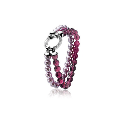 Magenta Bead Bracelet Strand - ZIA401PB