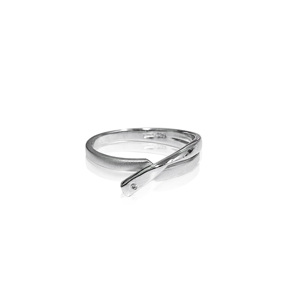 Silver Diamond Wrap Ring - ZDR20