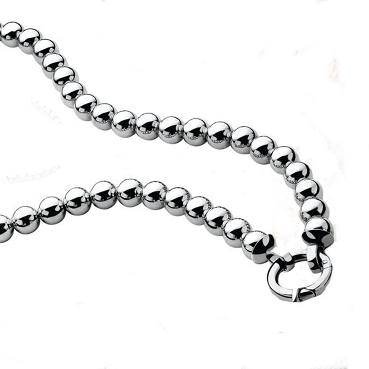 Silver Ball Necklace - ZIC621