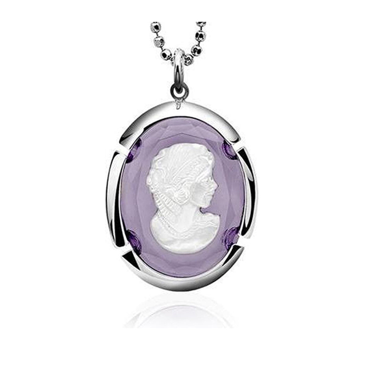 Cameo Pendant Large - Purple - ZIH588