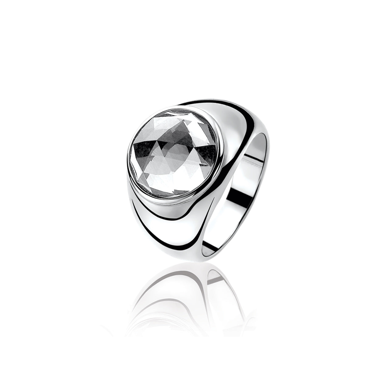 Silver Crystal Ring - ZIR556W